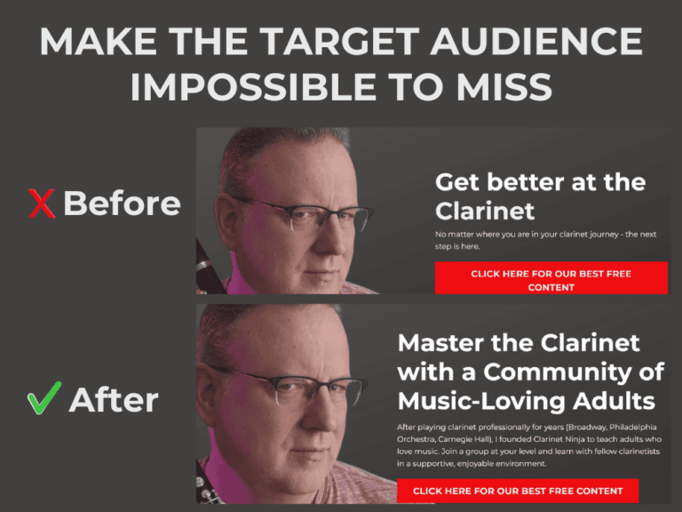 Clarinet Ninja Before and After